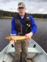 Andrew Peeples with Toftingall Trout. 18th May 2015